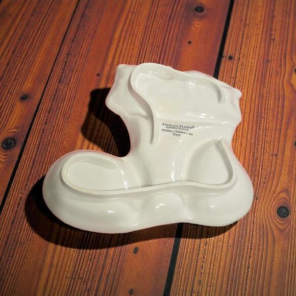 Fitz and Floyd Essentials Holiday Children's Set Stocking 3 Sectioned Server - Picture 5 of 5